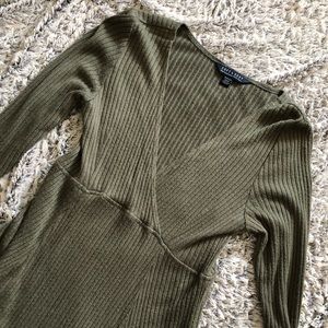 Olive Wrap Dress